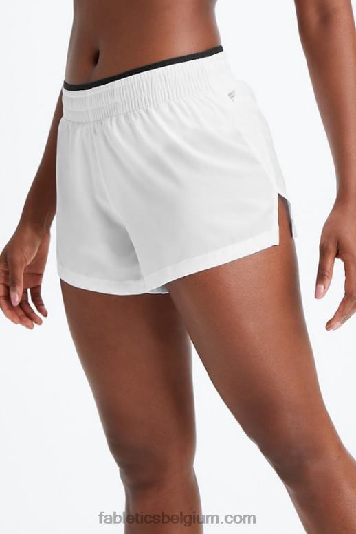 helder wit/zwart/reflecterend zilver vrouwen adem mid-rise lopen kort Fabletics LH20J277