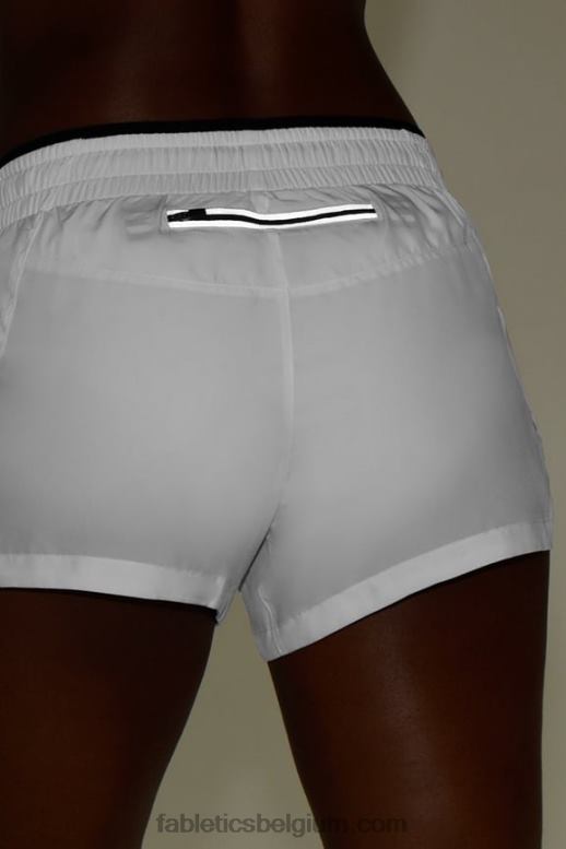 helder wit/zwart/reflecterend zilver vrouwen adem mid-rise lopen kort Fabletics LH20J277