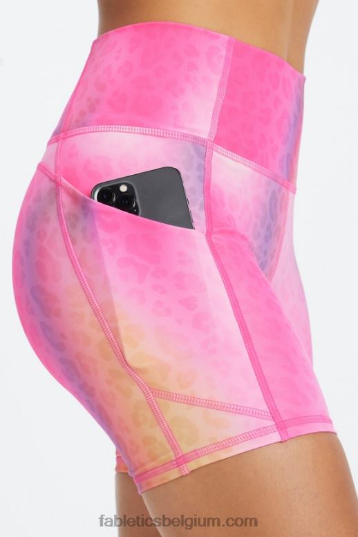 ijzer/wazige iris vrouwen oasis pureluxe hoog getailleerde 6'' short 12 Fabletics LH20J295