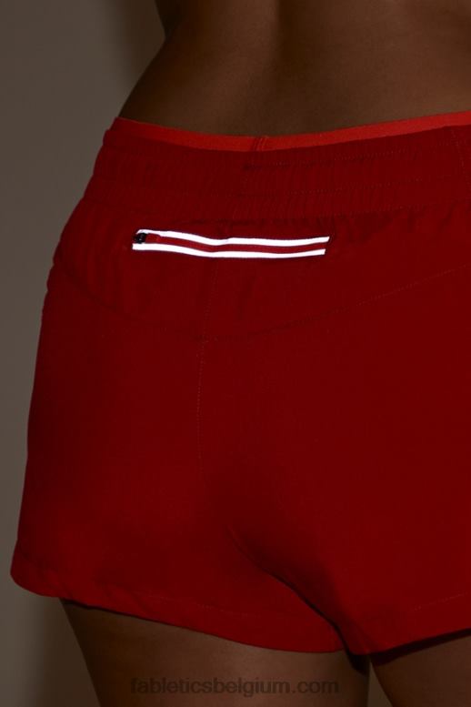 kardinaal/vreugdevuur/reflecterend zilver vrouwen adem mid-rise lopen kort Fabletics LH20J279