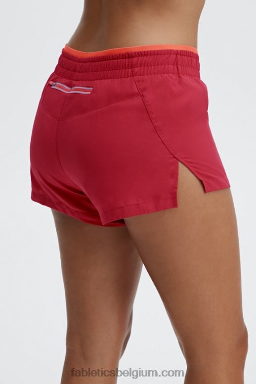 kardinaal/vreugdevuur/reflecterend zilver vrouwen adem mid-rise lopen kort Fabletics LH20J279