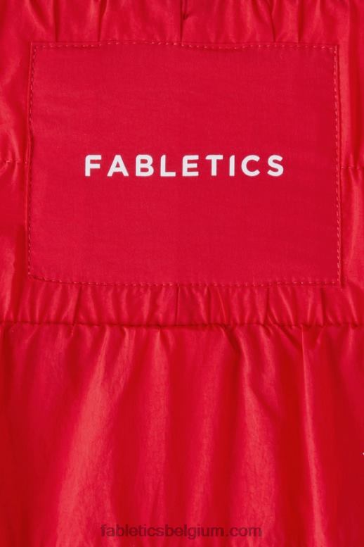 klassiek kersen/reflecterend zilver vrouwen nylon short met ultrahoge taille Fabletics LH20J608