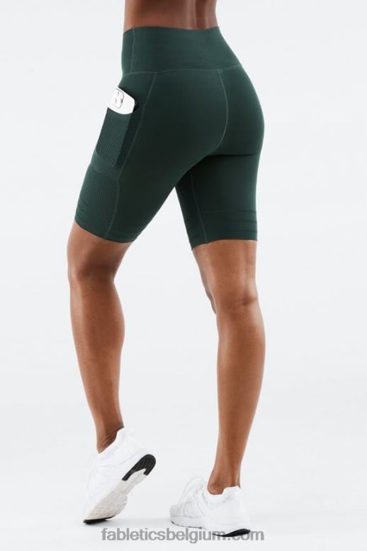 klassiek wit/zwart vrouwen hoog getailleerde sculptknit pocket short Fabletics LH20J543