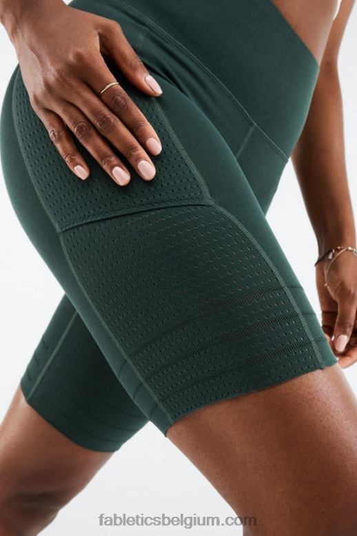 klassiek wit/zwart vrouwen hoog getailleerde sculptknit pocket short Fabletics LH20J543