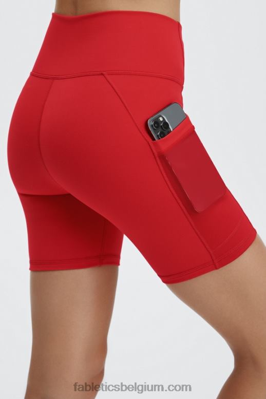 koraal luipaard/roze botercreme/gesuikerde limoen vrouwen on-the-go powerhold high-waisted 6'' short 8 Fabletics LH20J266