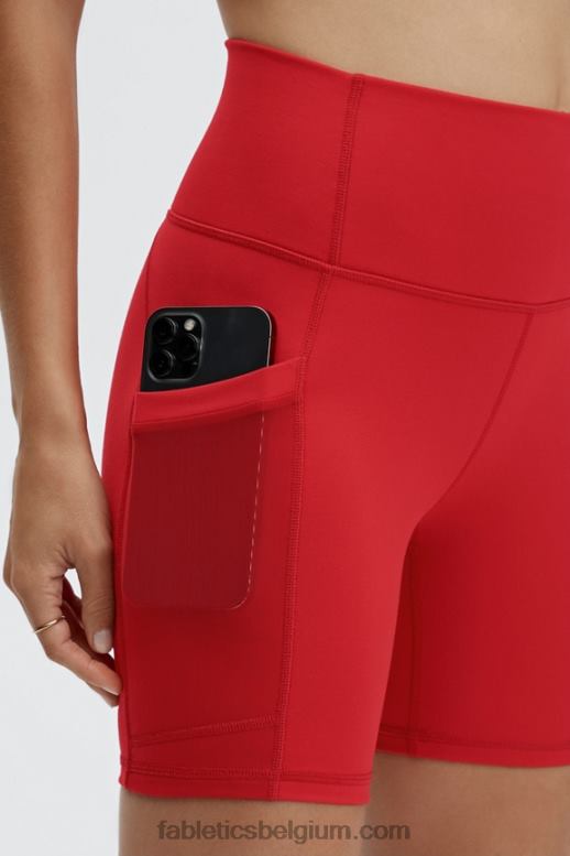 koraal luipaard/roze botercreme/gesuikerde limoen vrouwen on-the-go powerhold high-waisted 6'' short 8 Fabletics LH20J266