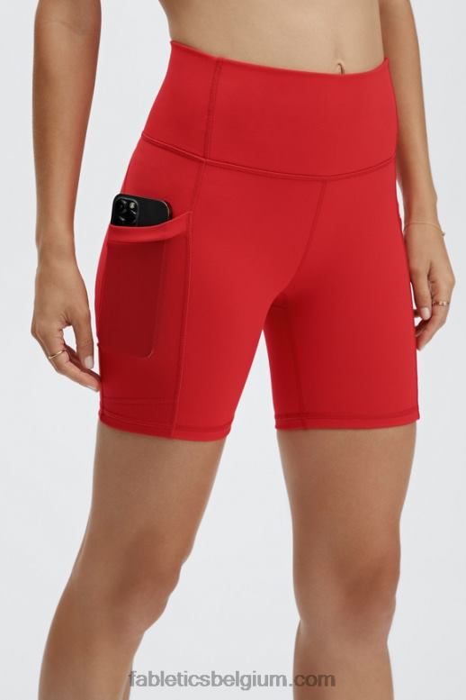 koraal luipaard/roze botercreme/gesuikerde limoen vrouwen on-the-go powerhold high-waisted 6'' short 8 Fabletics LH20J266