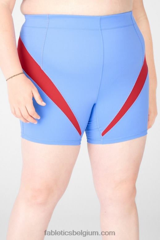 kristalblauw/persimmon vrouwen hoog getailleerde motion365 short 6" Fabletics LH20J594