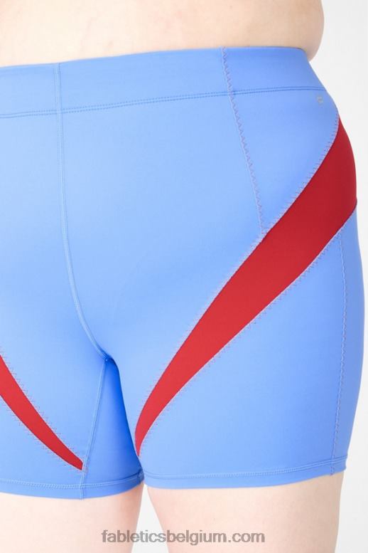 kristalblauw/persimmon vrouwen hoog getailleerde motion365 short 6