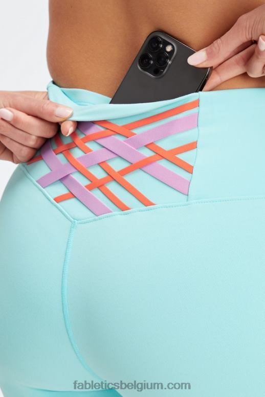 kristalgolf/multi vrouwen boost powerhold hoog getailleerde 6'' short Fabletics LH20J417