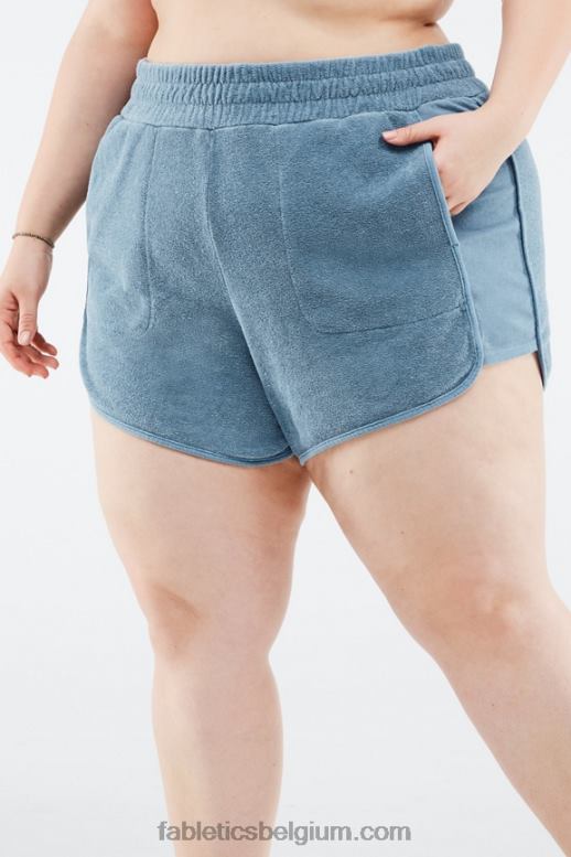 kristalgolf/nevelige lila vrouwen eco-bewuste badstof sweatshort Fabletics LH20J577