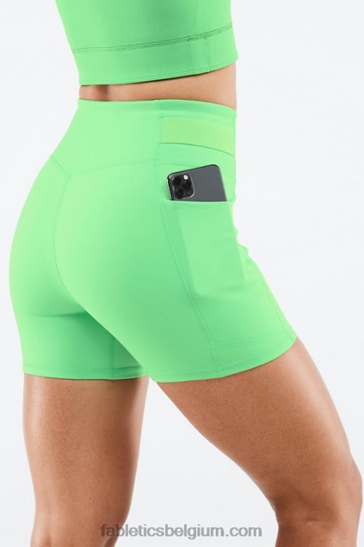 lente blad/parkiet vrouwen hoog getailleerde motion365 pocket short 5