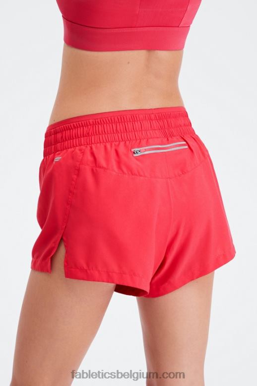 lipstick rood/reflecterend zilver vrouwen adem mid-rise lopen kort Fabletics LH20J273