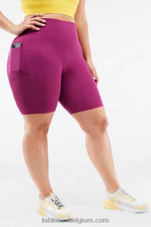 maagdenpalm punch/pickleball afbeelding vrouwen hoog getailleerde sculptknit pocket short Fabletics LH20J545