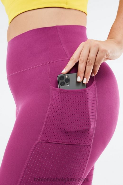 maagdenpalm punch/pickleball afbeelding vrouwen hoog getailleerde sculptknit pocket short Fabletics LH20J545