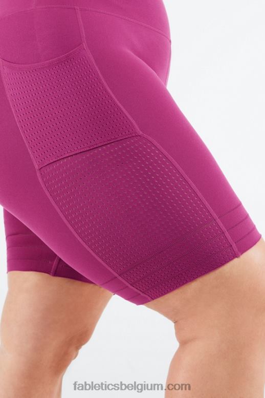 maagdenpalm punch/pickleball afbeelding vrouwen hoog getailleerde sculptknit pocket short Fabletics LH20J545