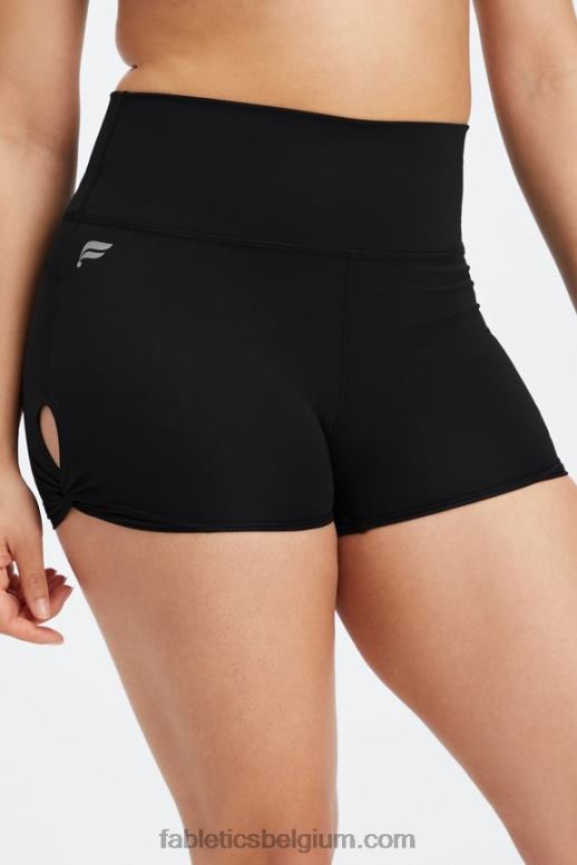 markeerstift golvende jachtluipaard/gemarmerde zebra vrouwen oasis pureluxe hoog getailleerde twist 3'' short Fabletics LH20J440
