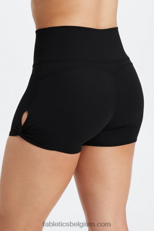 markeerstift golvende jachtluipaard/gemarmerde zebra vrouwen oasis pureluxe hoog getailleerde twist 3'' short Fabletics LH20J440