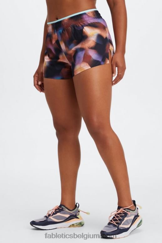 meltdown/kristalgolf/reflecterend zilver vrouwen adem mid-rise lopen kort Fabletics LH20J275