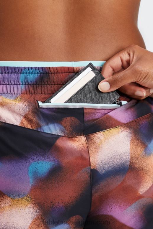 meltdown/kristalgolf/reflecterend zilver vrouwen adem mid-rise lopen kort Fabletics LH20J275