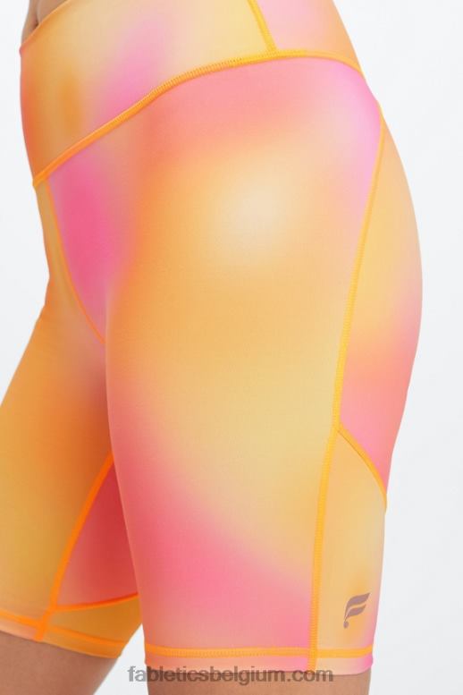 middengrijs/fantoom vrouwen definiëren powerhold high-waisted 9'' short 17 Fabletics LH20J330