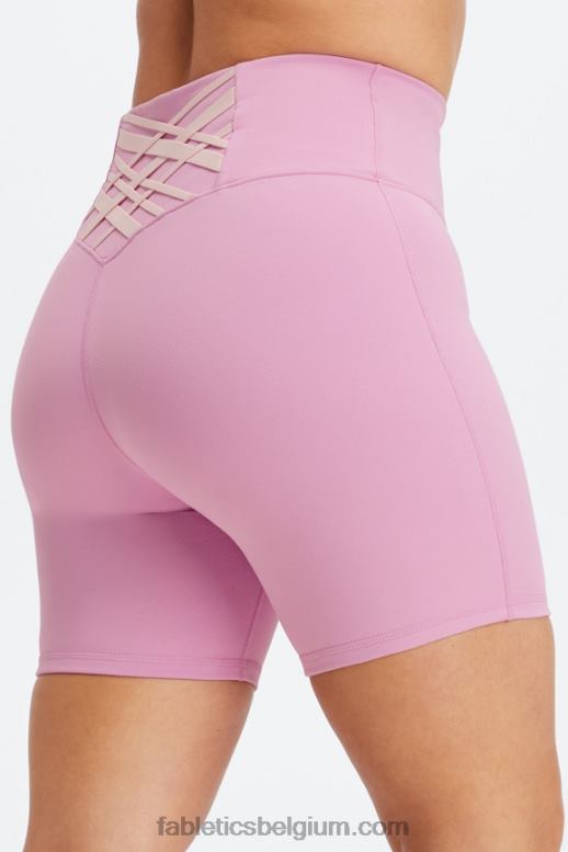 mistig lila/multi vrouwen boost powerhold hoog getailleerde 6'' short Fabletics LH20J415