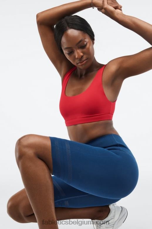 mistige baai / perzikkus vrouwen sculptknit geperforeerde short met hoge taille Fabletics LH20J578