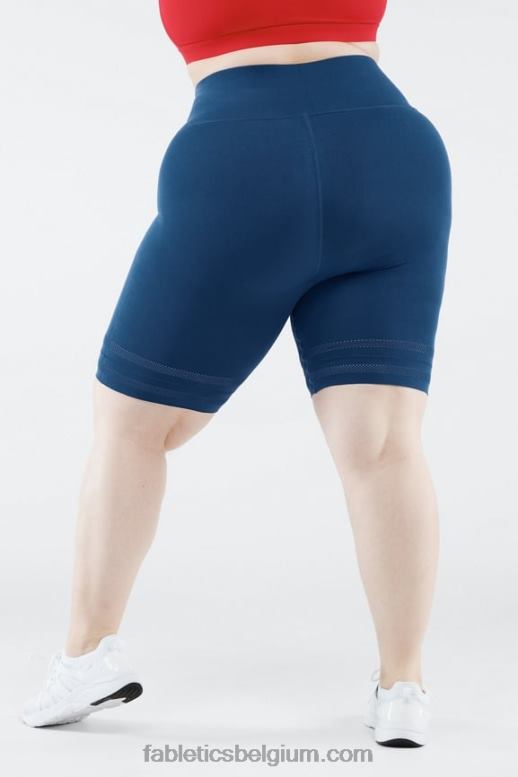 new wave bloemen/atletische club vrouwen sculptknit geperforeerde short met hoge taille Fabletics LH20J579