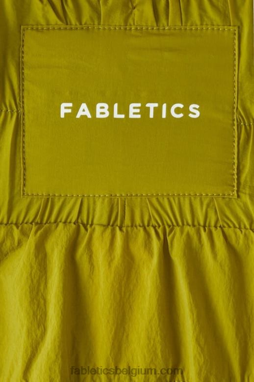 olijfgaard/reflecterend zilver vrouwen nylon short met ultrahoge taille Fabletics LH20J606