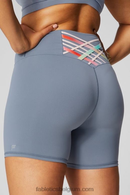 onweerswolk/ombre de hele dag vrouwen boost powerhold hoog getailleerde 6'' short Fabletics LH20J410