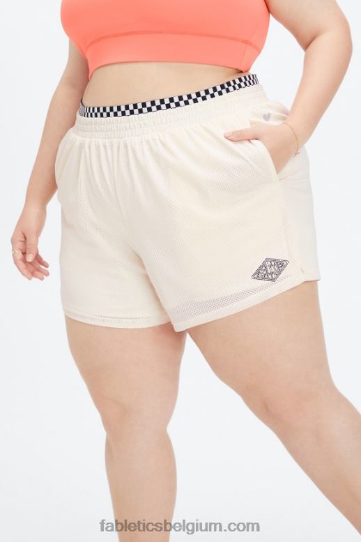 oranje vlam/zijde vrouwen driepunts basketbal short Fabletics LH20J492