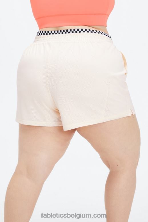 oranje vlam/zijde vrouwen driepunts basketbal short Fabletics LH20J492
