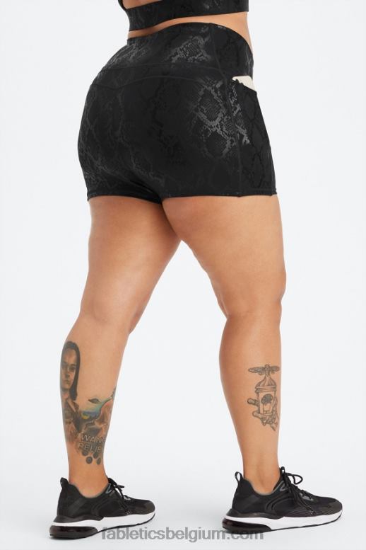oranje vlam/zijde vrouwen high-waisted ultraluxe 2 "short Fabletics LH20J383