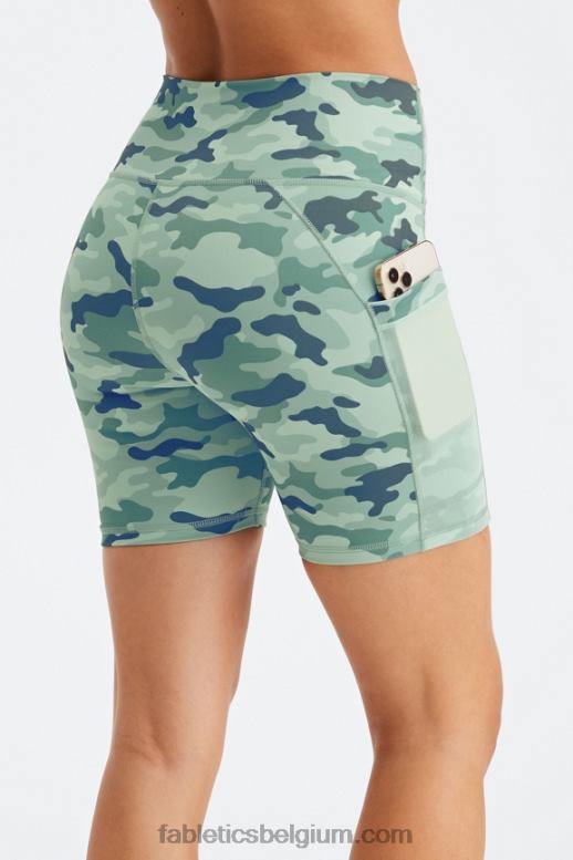 orchidee rook/wit vrouwen on-the-go powerhold high-waisted 6'' short 7 Fabletics LH20J262