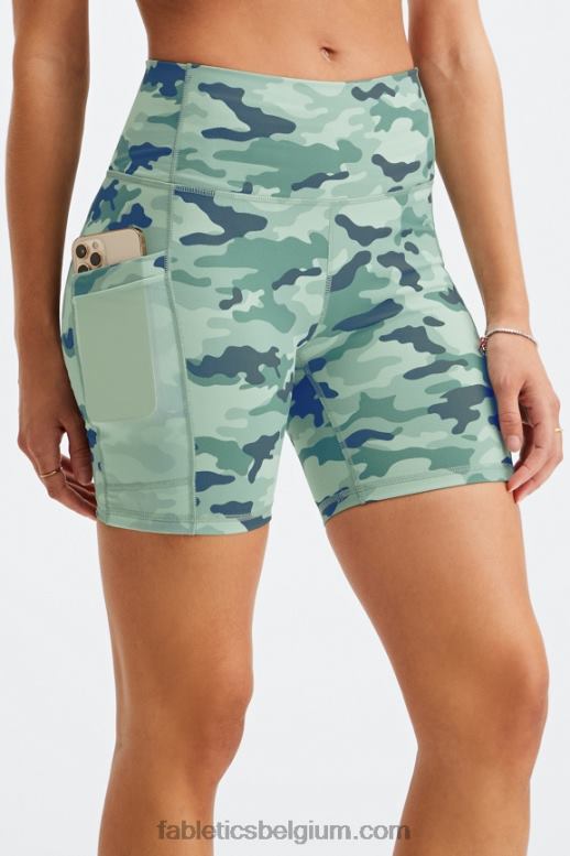 orchidee rook/wit vrouwen on-the-go powerhold high-waisted 6'' short 7 Fabletics LH20J262