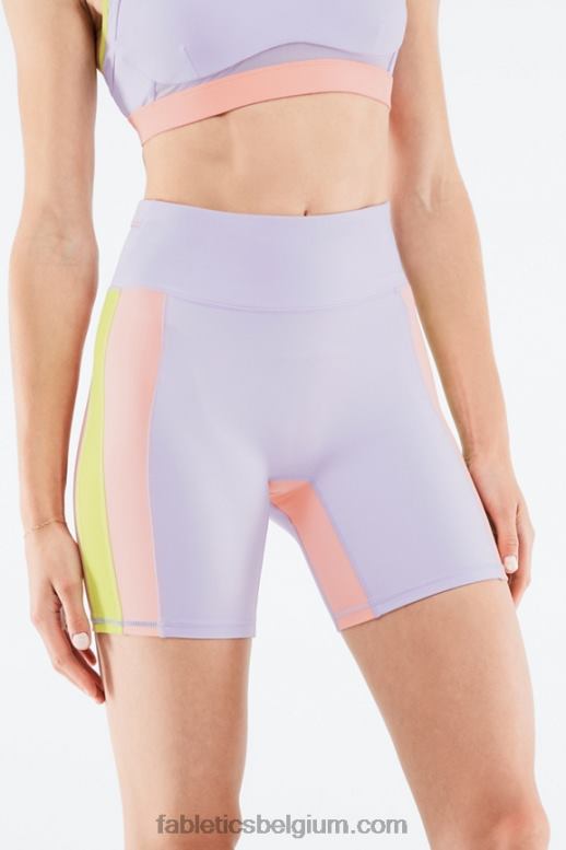 paars kosmo/mintgrijs vrouwen hoog getailleerde trinity run short 7