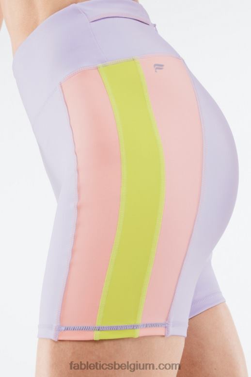 paars kosmo/mintgrijs vrouwen hoog getailleerde trinity run short 7