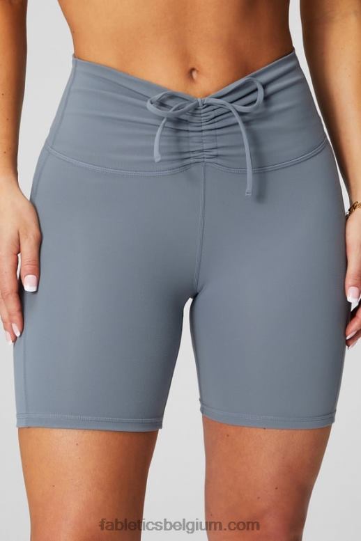 paarse kosmo/afbeelding vrouwen pureluxe short van 15 cm met ultrahoge taille en ruches Fabletics LH20J612