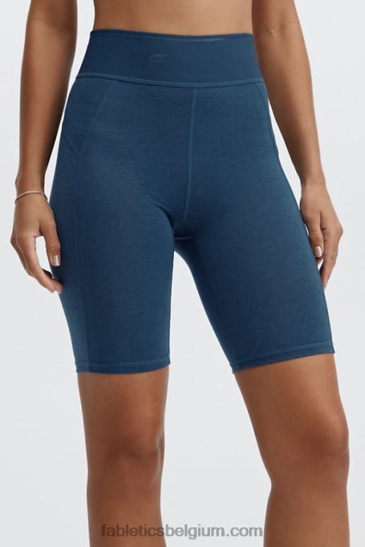 penseel camo/sequoia vrouwen wollen baselayer bike short met ultrahoge taille 6" Fabletics LH20J385
