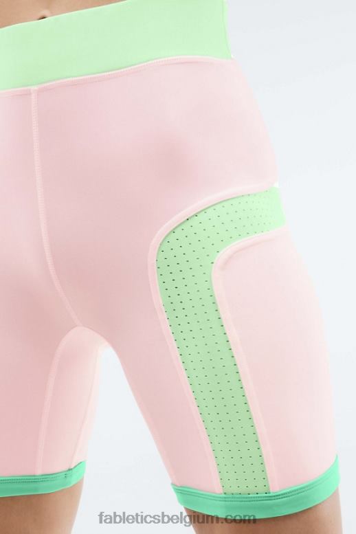 pixie/tropisch water/aloë vrouwen hoog getailleerde motion365-short met kleurvlakken Fabletics LH20J568