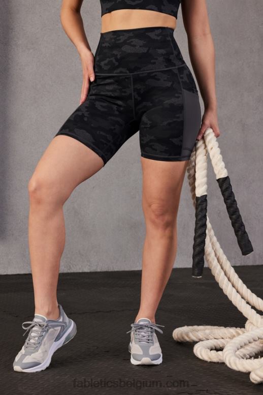 pluche roze/goudsbloem vrouwen on-the-go powerhold high-waisted 6'' short 6 Fabletics LH20J253