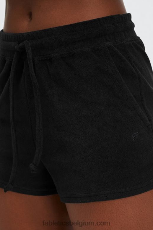 regenwolk/poolgrijs vrouwen handdoek badstof trekkoord kort Fabletics LH20J505