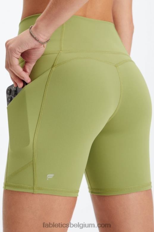 regenwolk/poolgrijs vrouwen oasis pureluxe hoog getailleerde 6'' short 12 Fabletics LH20J294