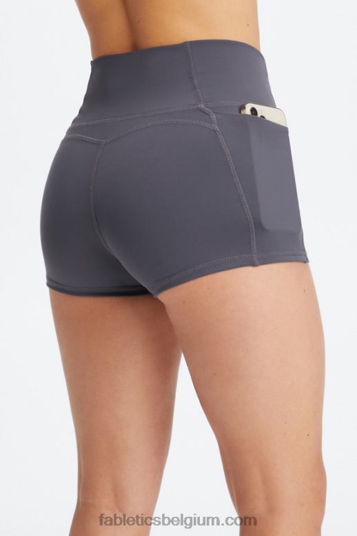 roest/parelroze vrouwen oasis pureluxe short van 2'' met hoge taille Fabletics LH20J463
