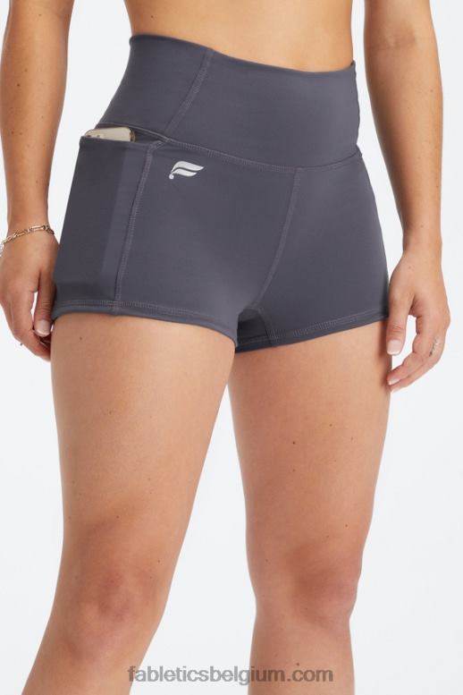 roest/parelroze vrouwen oasis pureluxe short van 2'' met hoge taille Fabletics LH20J463