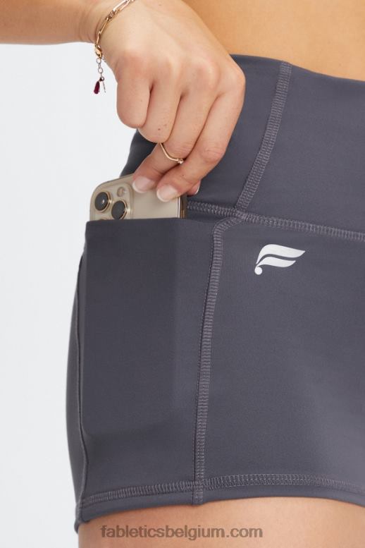 roest/parelroze vrouwen oasis pureluxe short van 2'' met hoge taille Fabletics LH20J463