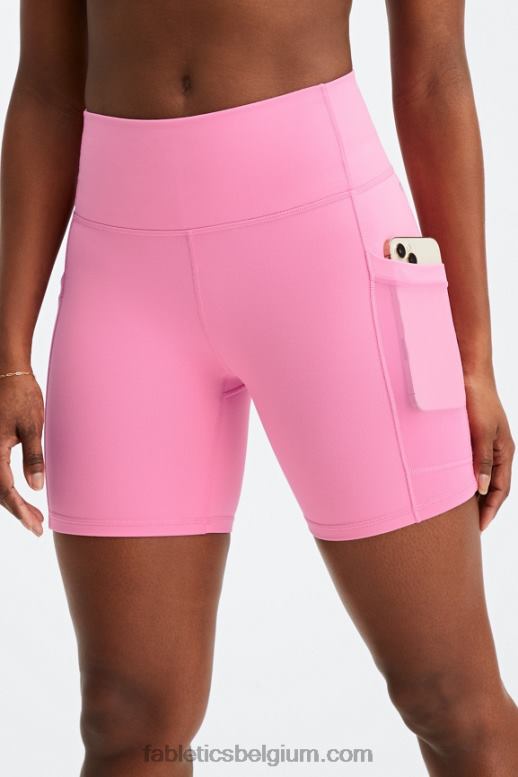 rook/opaal vrouwen on-the-go powerhold high-waisted 6'' short 8 Fabletics LH20J265