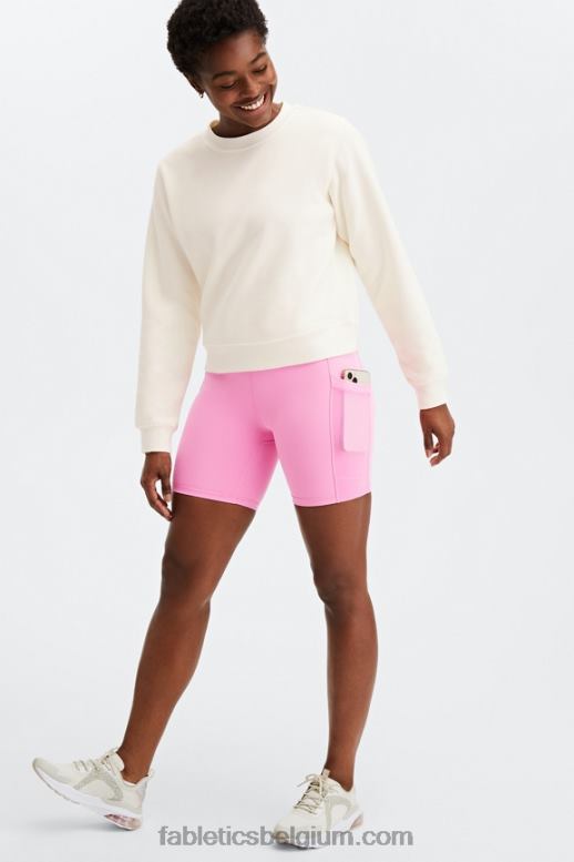 rook/opaal vrouwen on-the-go powerhold high-waisted 6'' short 8 Fabletics LH20J265