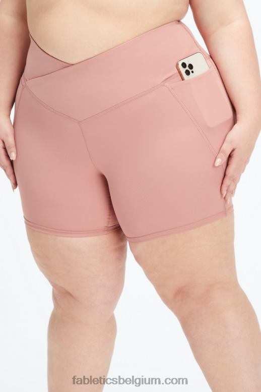 rouge blos/roze botercrème vrouwen oasis pureluxe hw crossover 6'' kort Fabletics LH20J319