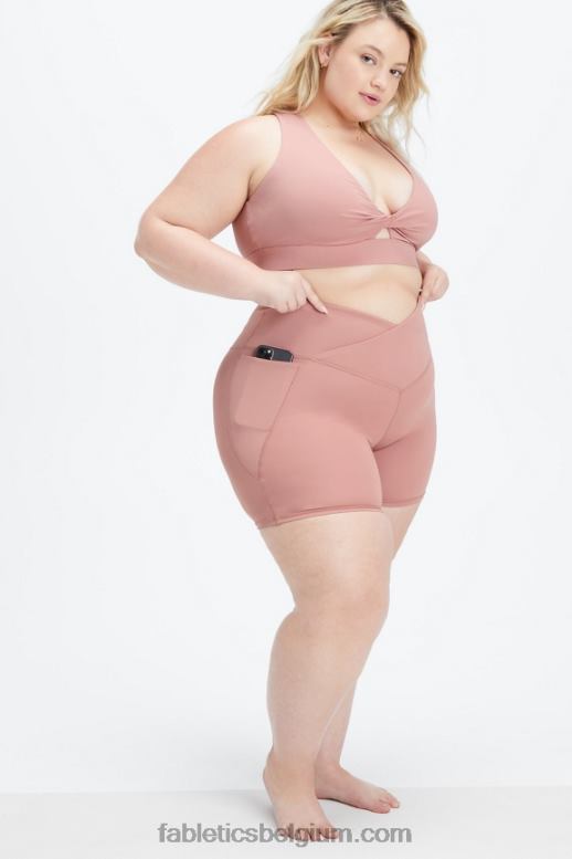 rouge blos/roze botercrème vrouwen oasis pureluxe hw crossover 6'' kort Fabletics LH20J319
